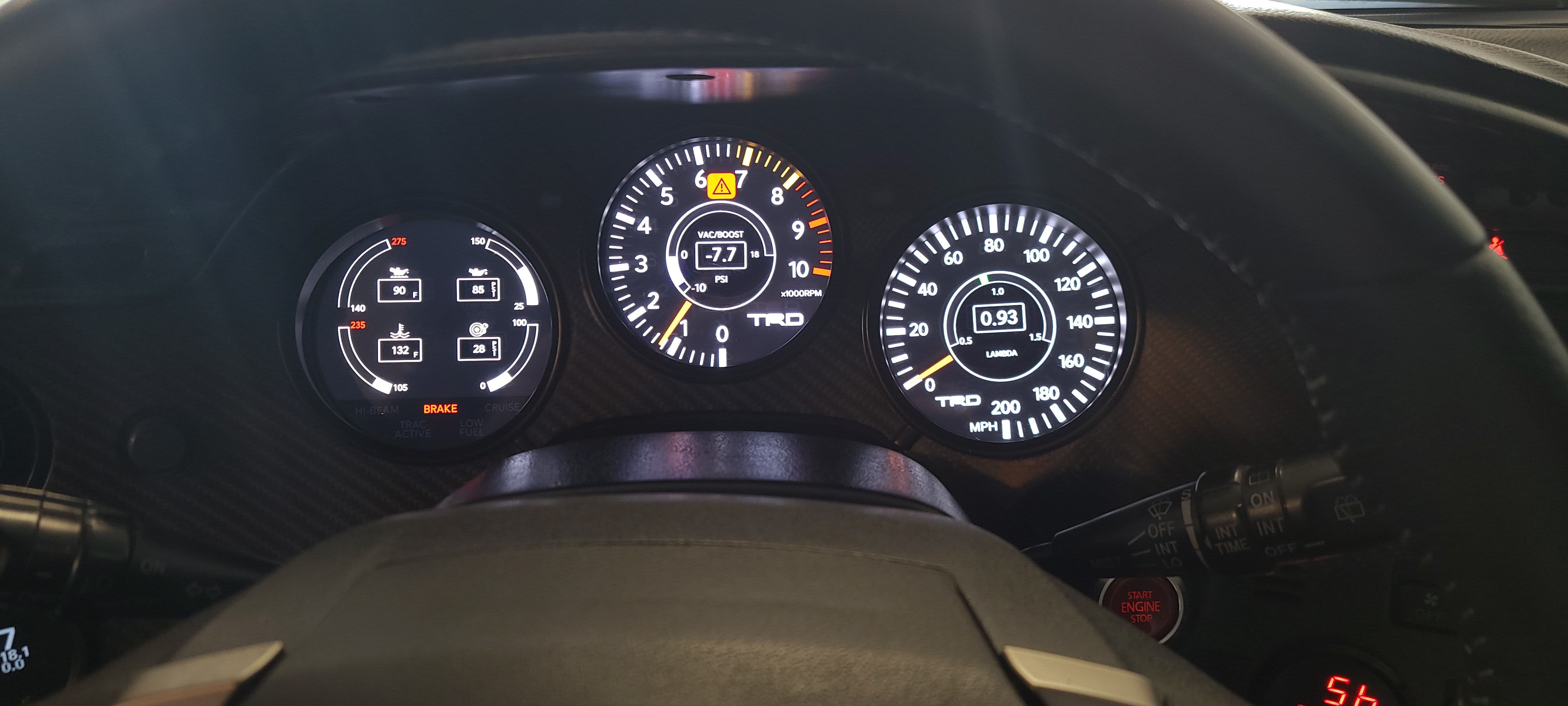 Toyota Supra Digital Cluster