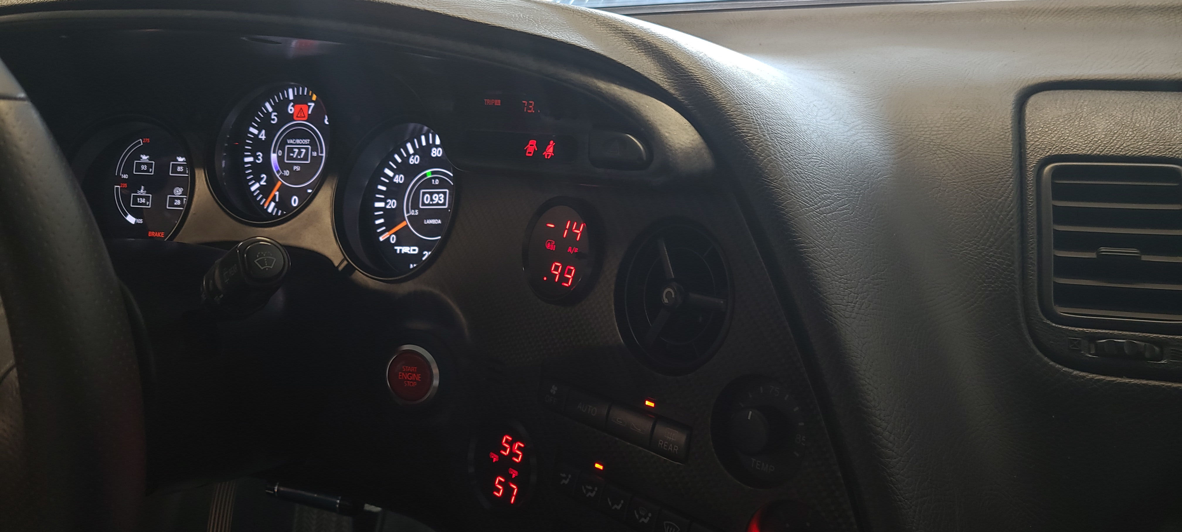 Toyota Supra Digital Cluster